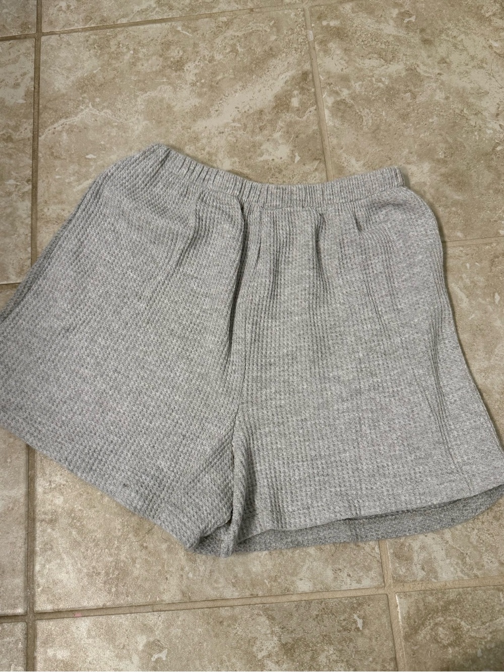Urban Renewal Heather Gray Waffle Knit shorts